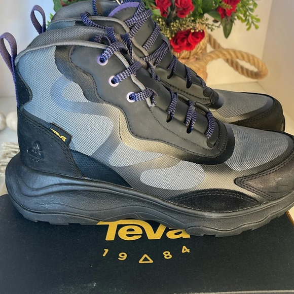Teva W Geotrecca RP Black Grey Purple Women Outdoors Trail Shoes Sz 8.5 - Picture 11 of 12